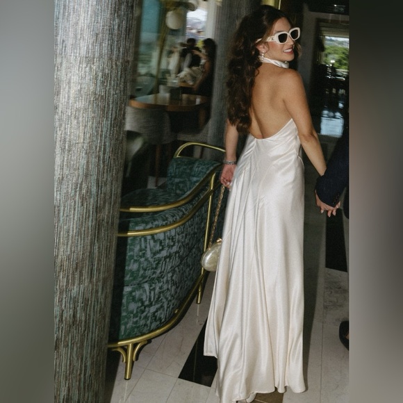 REFORMATION Roy Satin Dress - Picture 2 of 16